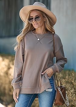 トップス aurge Silky Sweat wide-pullover Amazon.com: ANRABESS Women's Oversized Sweatshirts Crewneck